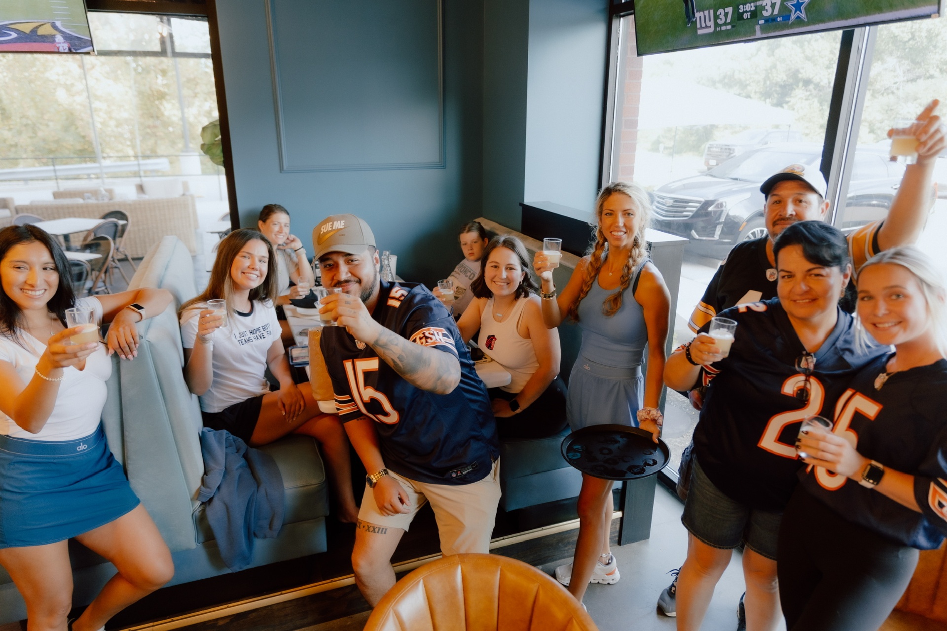 Bears fans cheers on game day at Clubhouse